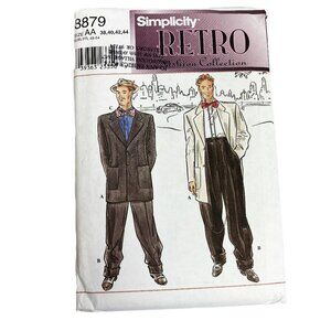 Simplicity 8879 Retro Zoot Suit Pattern Size 38-44 NWT NOS